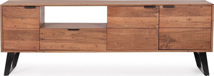 TV stolek z masivu akácie v přírodní barvě 175x60x40 cm Isar – Bizzotto