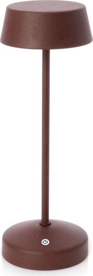 Hnědá kovová LED stmívatelná/s bezdrátovou nabíječkou stolní lampa s plastovým stínidlem (výška 33 cm) Esprit – Bizzotto
