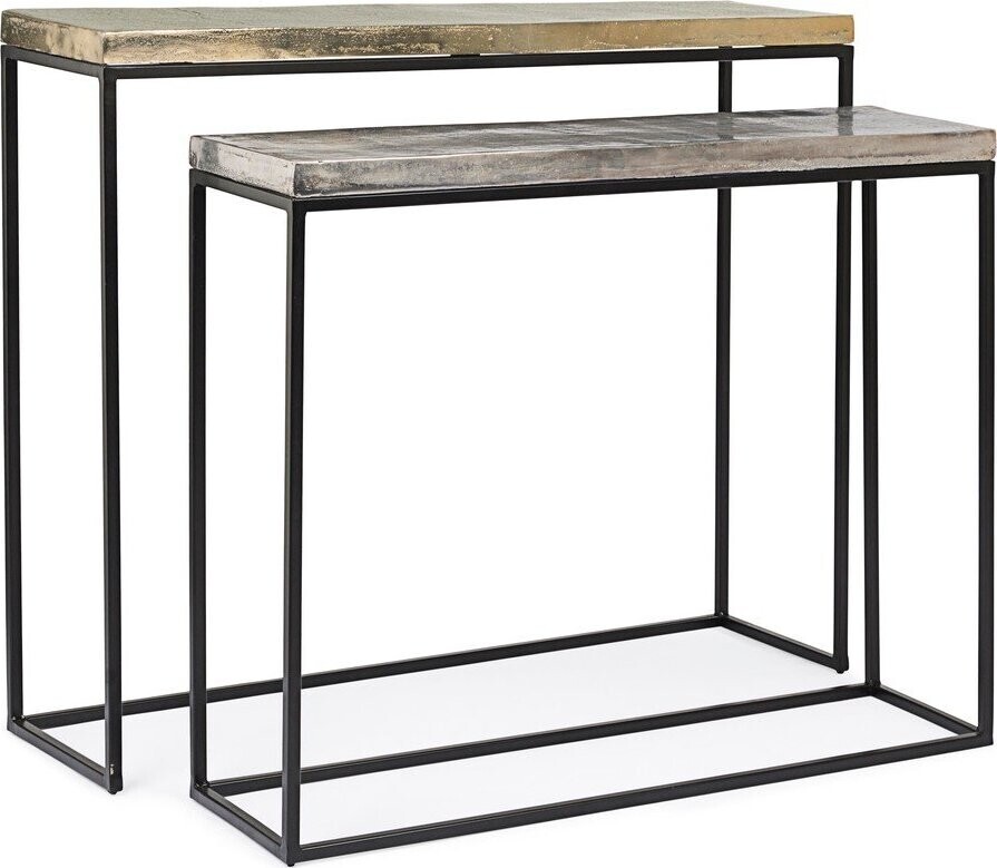 Kovové konzolové stolky v sadě 2 ks 29x99 cm Amira – Bizzotto