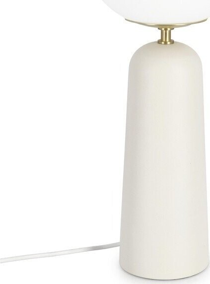 Bílá kovová stolní lampa se skleněným stínidlem (výška 51 cm) Delphine – Bizzotto