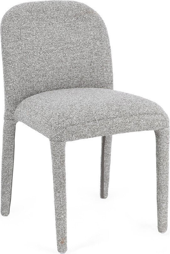 Šedá jídelní židle z materiálu bouclé Antara – Bizzotto