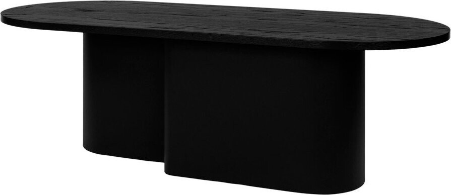 Černý konferenční stolek s deskou v dubovém dekoru 50x115 cm Looi – noo.ma