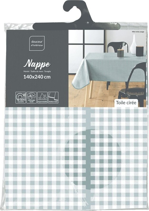 Omyvatelný ubrus 160x160 cm Mini Vichy – douceur d'intérieur