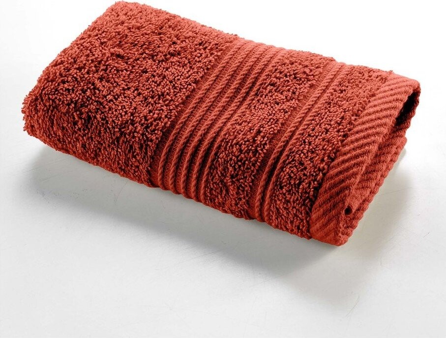 Froté bavlněný ručník v cihlové barvě 30x50 cm Tendresse – douceur d'intérieur