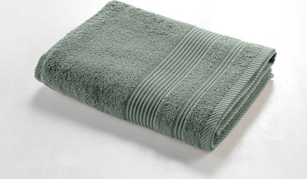 Šalvějově zelená froté bavlněná osuška 70x130 cm Tendresse – douceur d'intérieur