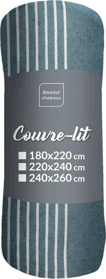 Modrý přehoz 240x260 cm Adele – douceur d'intérieur