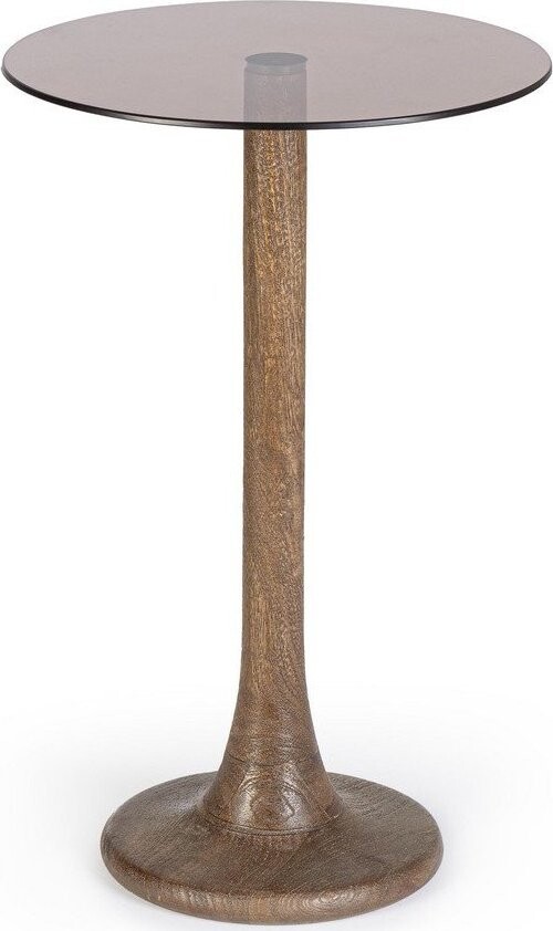 Kulatý odkládací stolek se skleněnou deskou ø 35 cm Aberdeen – Bizzotto