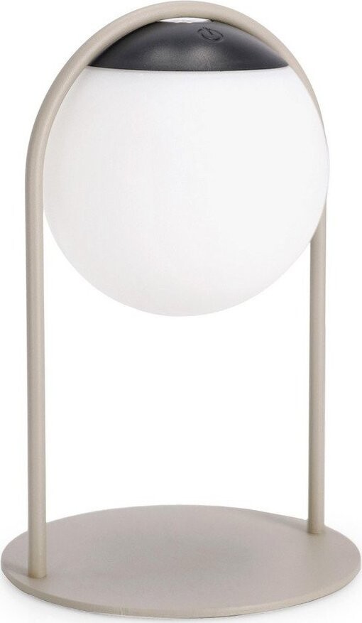 Taupe LED stmívatelná stolní lampa s plastovým stínidlem (výška 21 cm) Pansy – Bizzotto