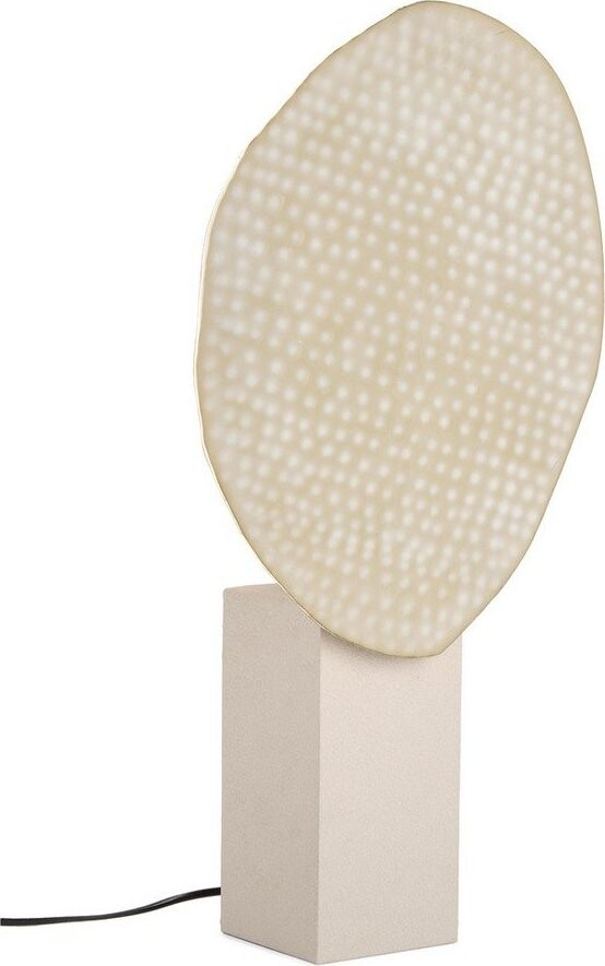 Béžová kovová stolní lampa s kovovým stínidlem (výška 57 cm) Neev – Bizzotto