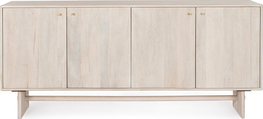 Krémová komoda z mangového dřeva 180x80x45 cm Elishaeva – Bizzotto