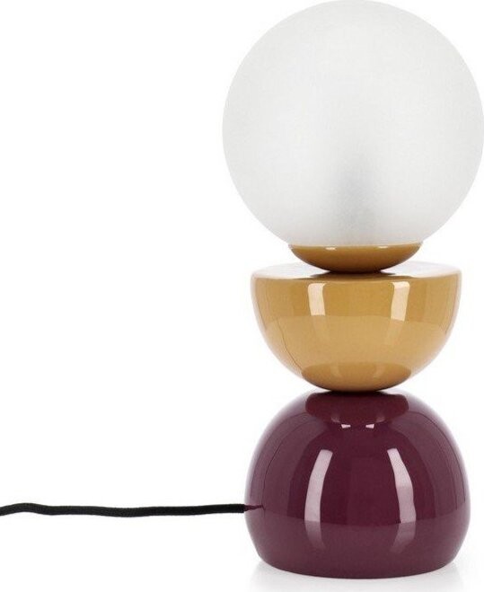 Kovová stolní lampa se skleněným stínidlem (výška 33 cm) Malton – Bizzotto