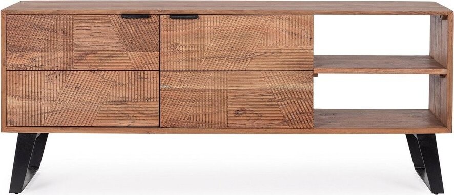TV stolek z masivu akácie v přírodní barvě 145x60x40 cm Isar – Bizzotto