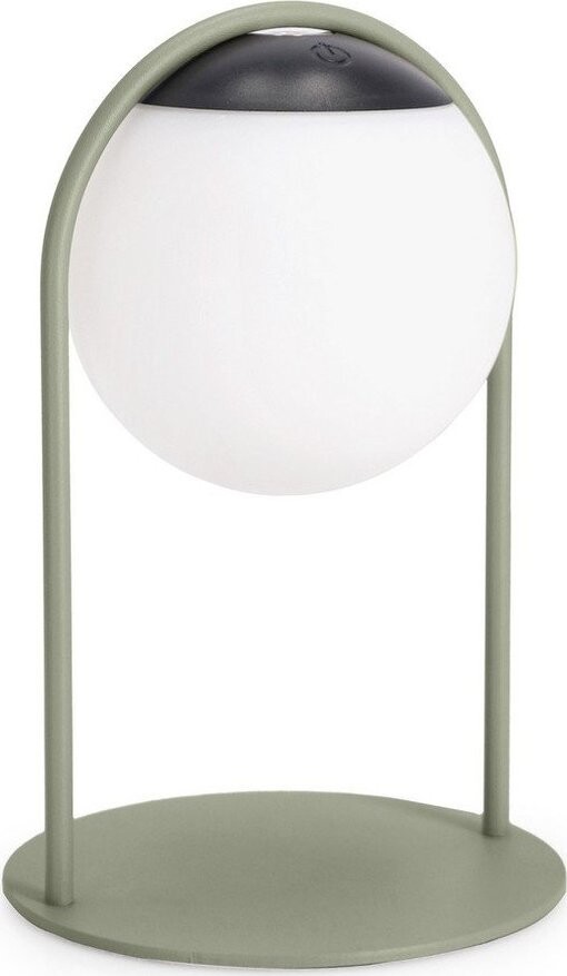 Zelená LED stmívatelná stolní lampa s plastovým stínidlem (výška 21 cm) Pansy – Bizzotto