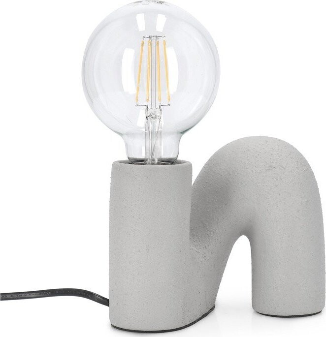 Šedá keramická stolní lampa se skleněným stínidlem (výška 12,5 cm) Jael – Yes Everyday