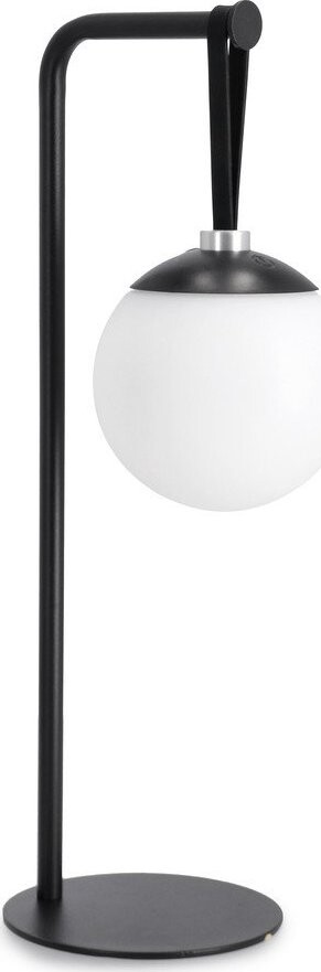 Černá hliníková LED stmívatelná stolní lampa s plastovým stínidlem (výška 40,5 cm) Balmony – Bizzotto
