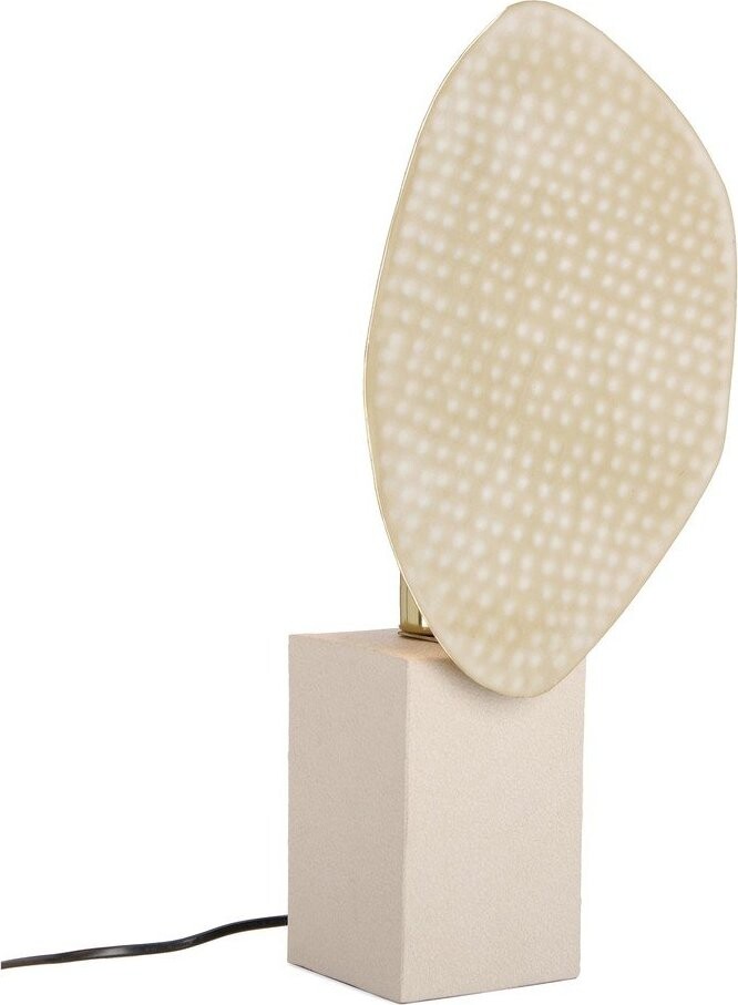 Béžová kovová stolní lampa s kovovým stínidlem (výška 46 cm) Neev – Bizzotto