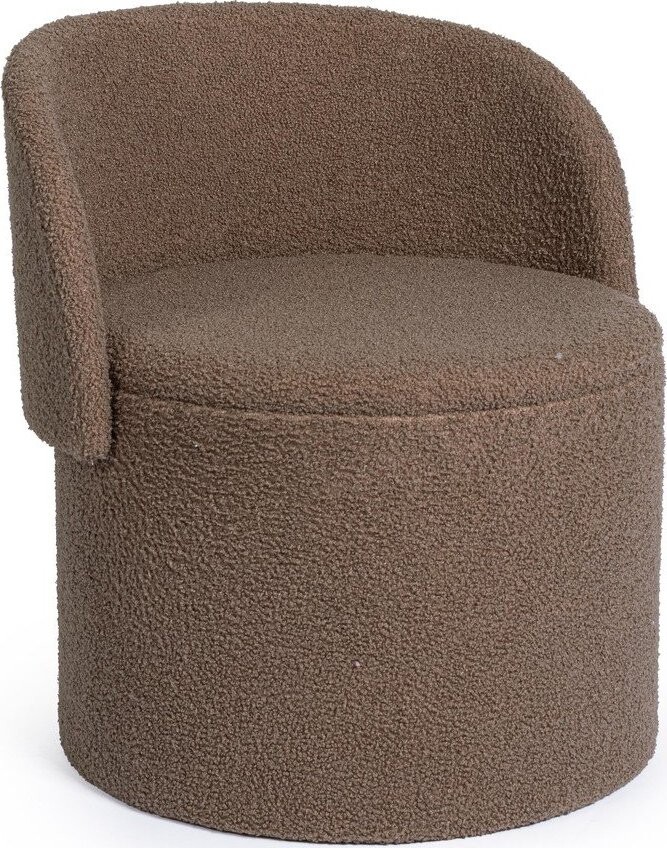 Taupe taburet z textilie bouclé Anthea – Yes Everyday
