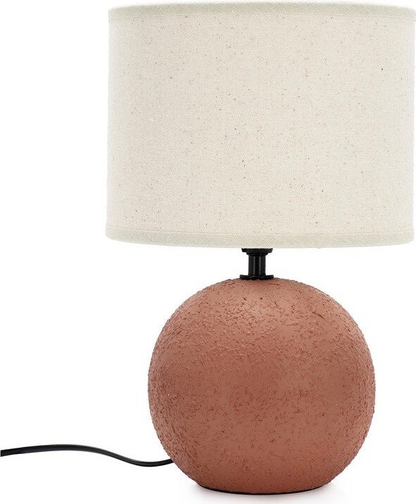 Keramická stolní lampa v terakotové barvě s textilním stínidlem (výška 32 cm) Irvin – Yes Everyday