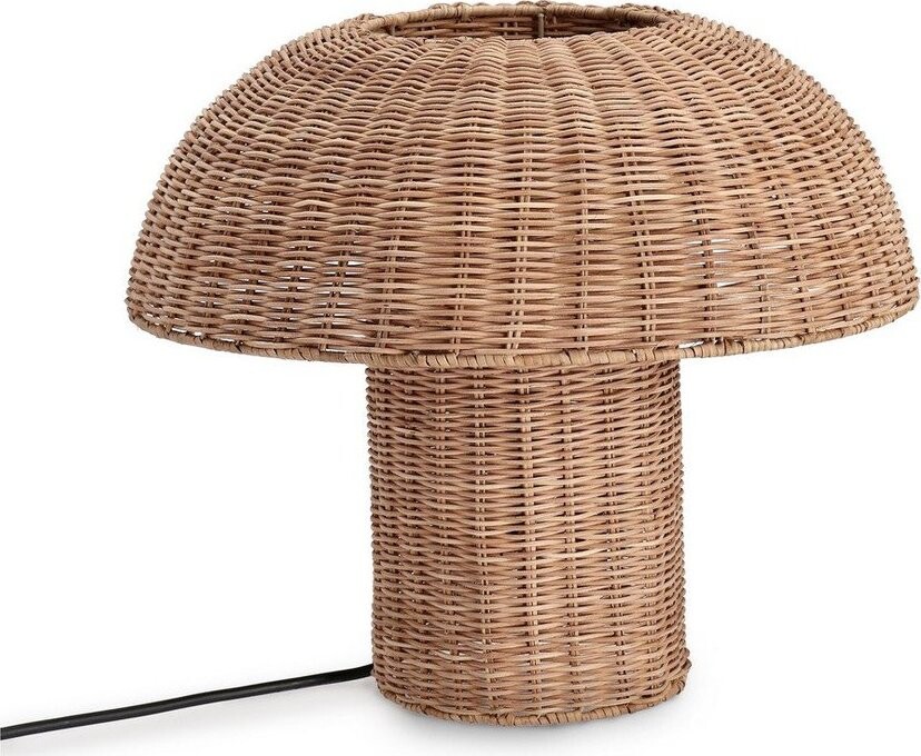 Ratanová LED stolní lampa v přírodní barvě s ratanovým stínidlem (výška 40 cm) Irele – Bizzotto