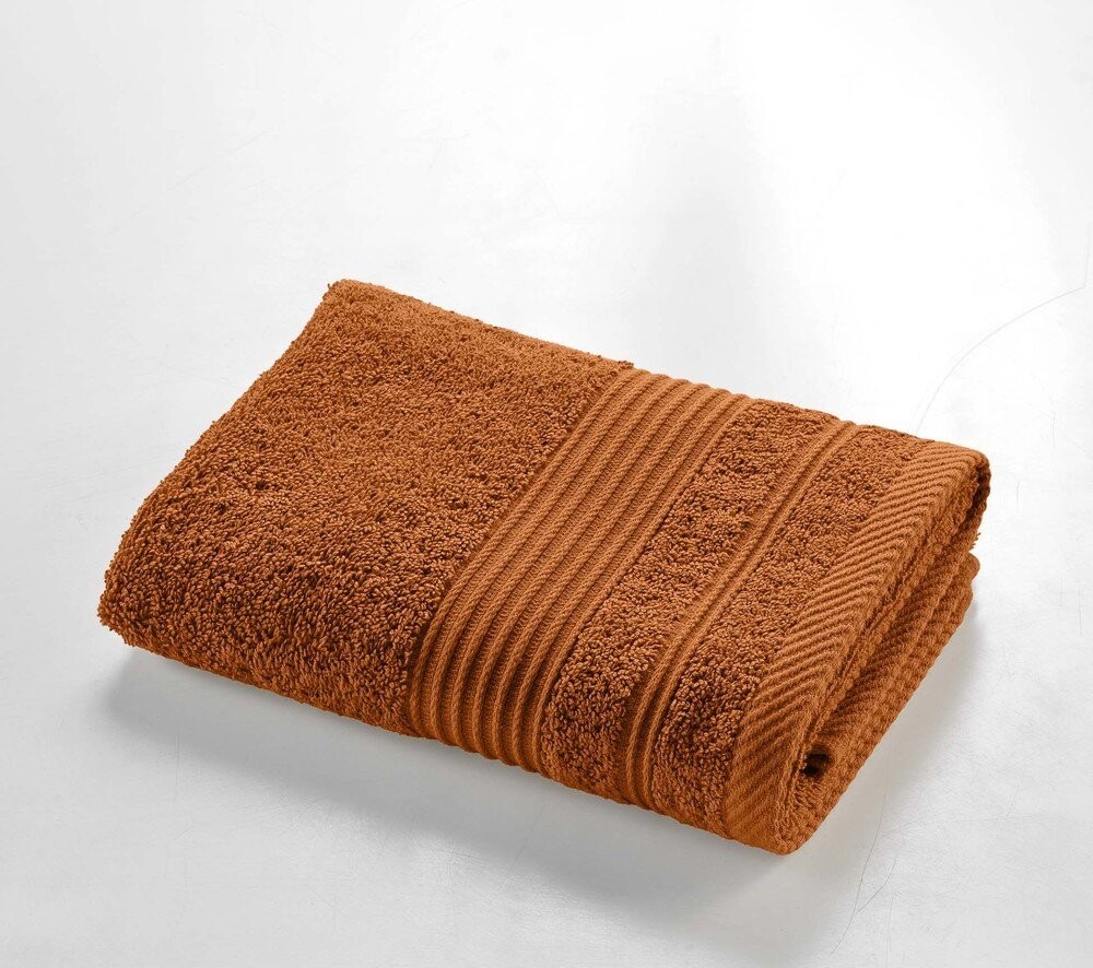 Froté bavlněný ručník v terakotové barvě 50x90 cm Tendresse – douceur d'intérieur
