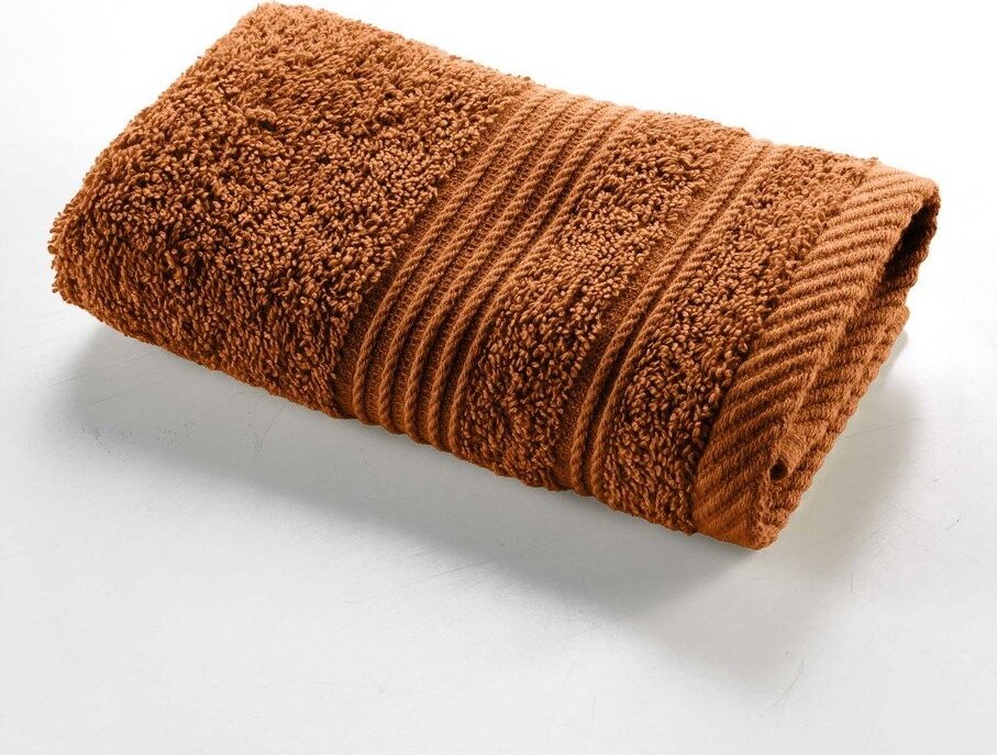 Froté bavlněný ručník v terakotové barvě 30x50 cm Tendresse – douceur d'intérieur