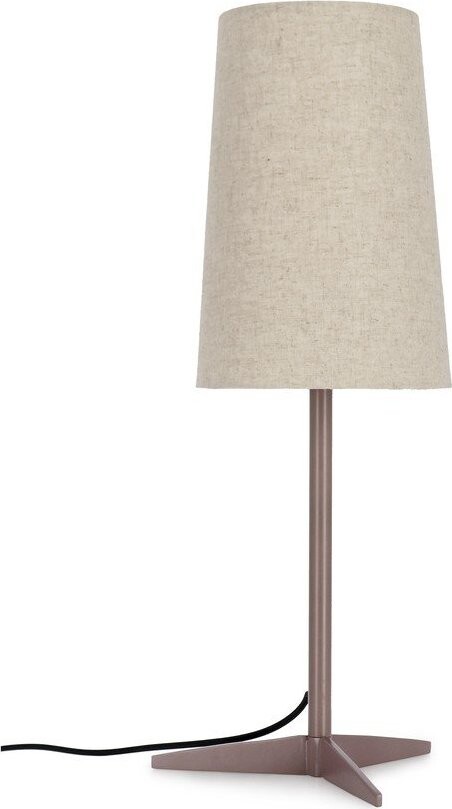 Béžová kovová stolní lampa s textilním stínidlem (výška 60 cm) Assam – Bizzotto