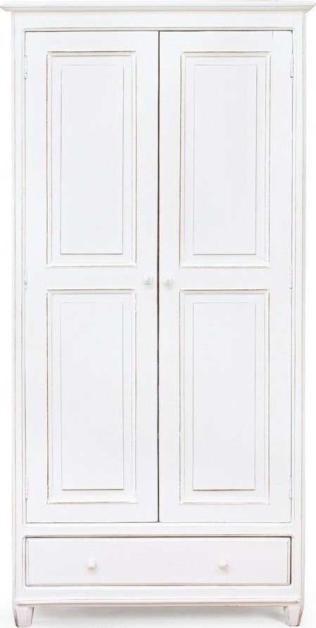 Bílá šatní skříň z mangového dřeva 90x190x55 cm Colette – Bizzotto