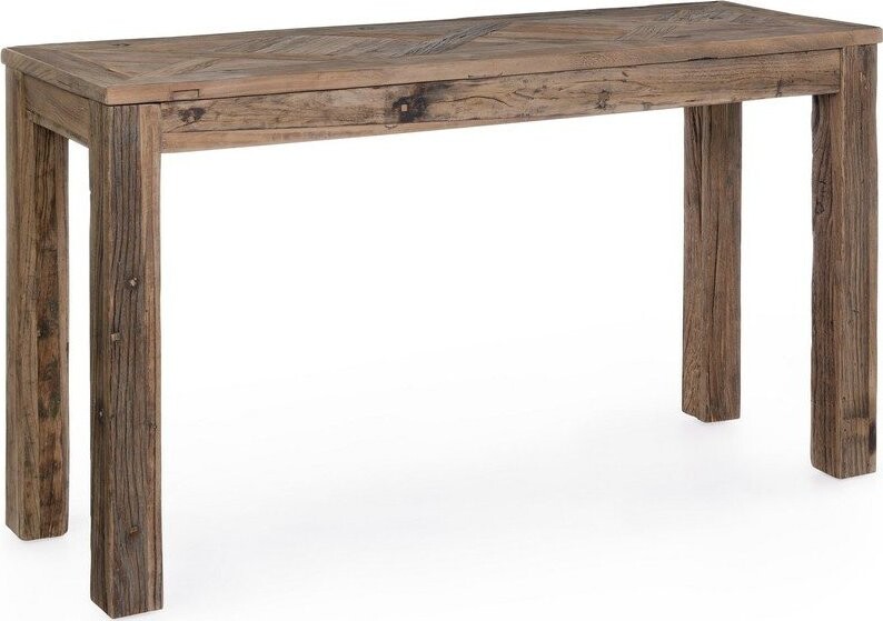Konzolový stolek z recyklovaného dřeva v tmavě přírodní barvě 45x140 cm Kaily – Bizzotto