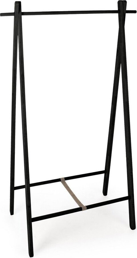 Černý stojan na oblečení z březového dřeva 91x151x50 cm Daiki – Yes Everyday