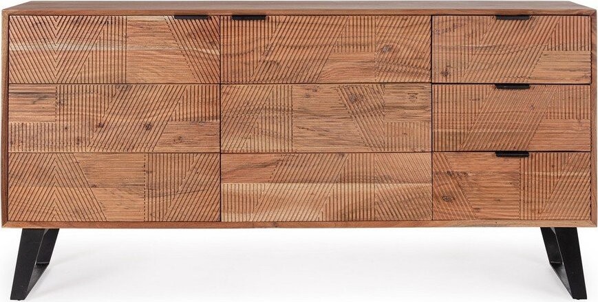 Komoda z masivu akácie v přírodní barvě 160x80x40 cm Isar – Bizzotto