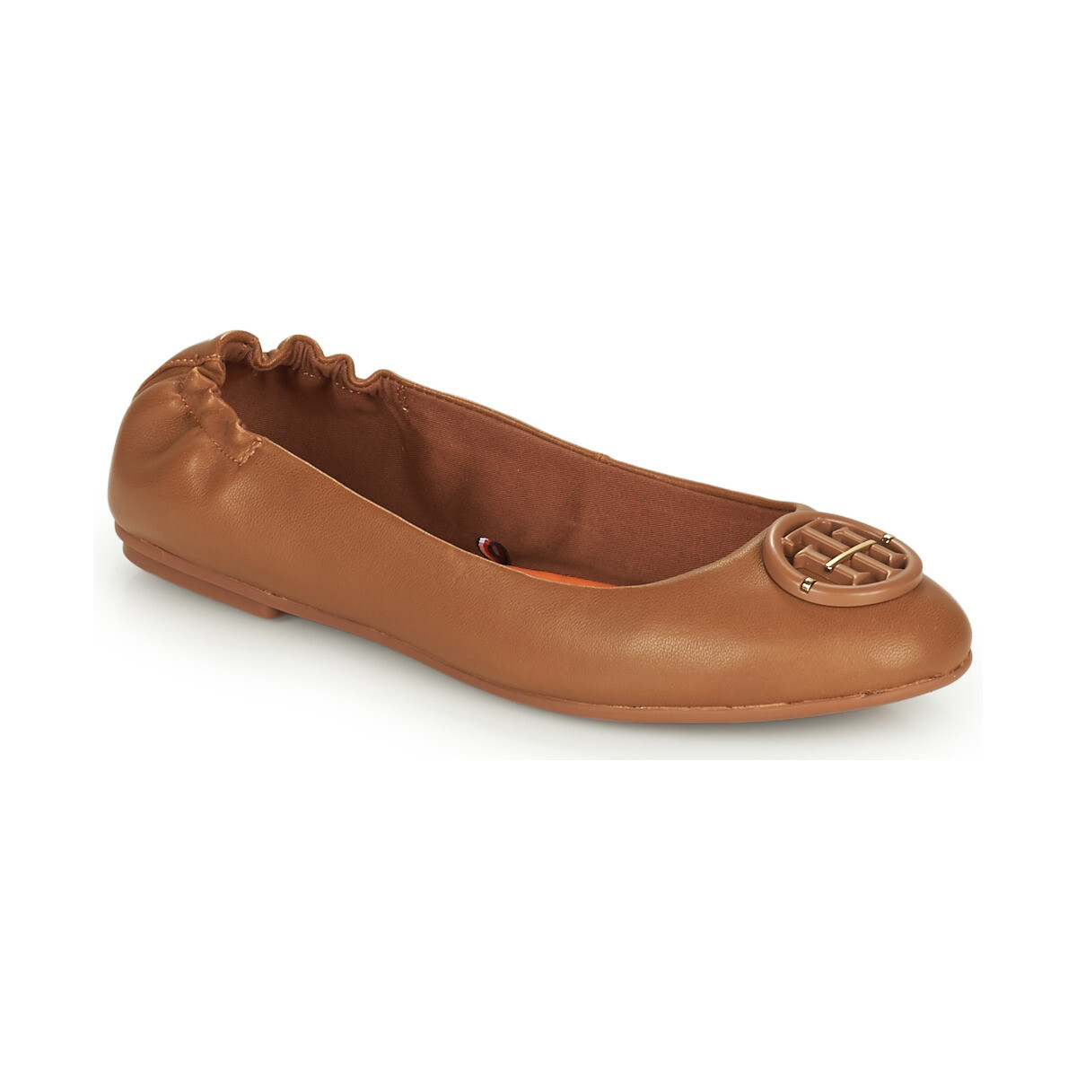 Tommy Hilfiger  TH HARDWARE LEATHER BALLERINA  Hnědá