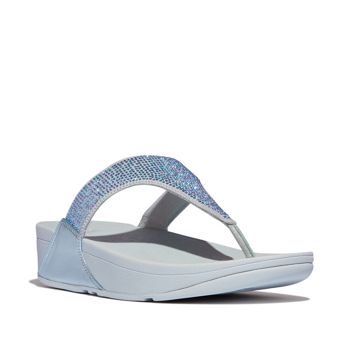 FitFlop  LULU CRYSTAL EMBELLISHED TOE-POST  Modrá