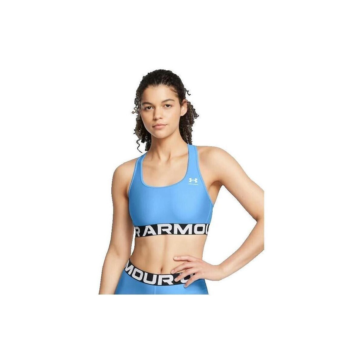 Under Armour  Soutien-Gorge De Marque Heatgear Mid  Modrá