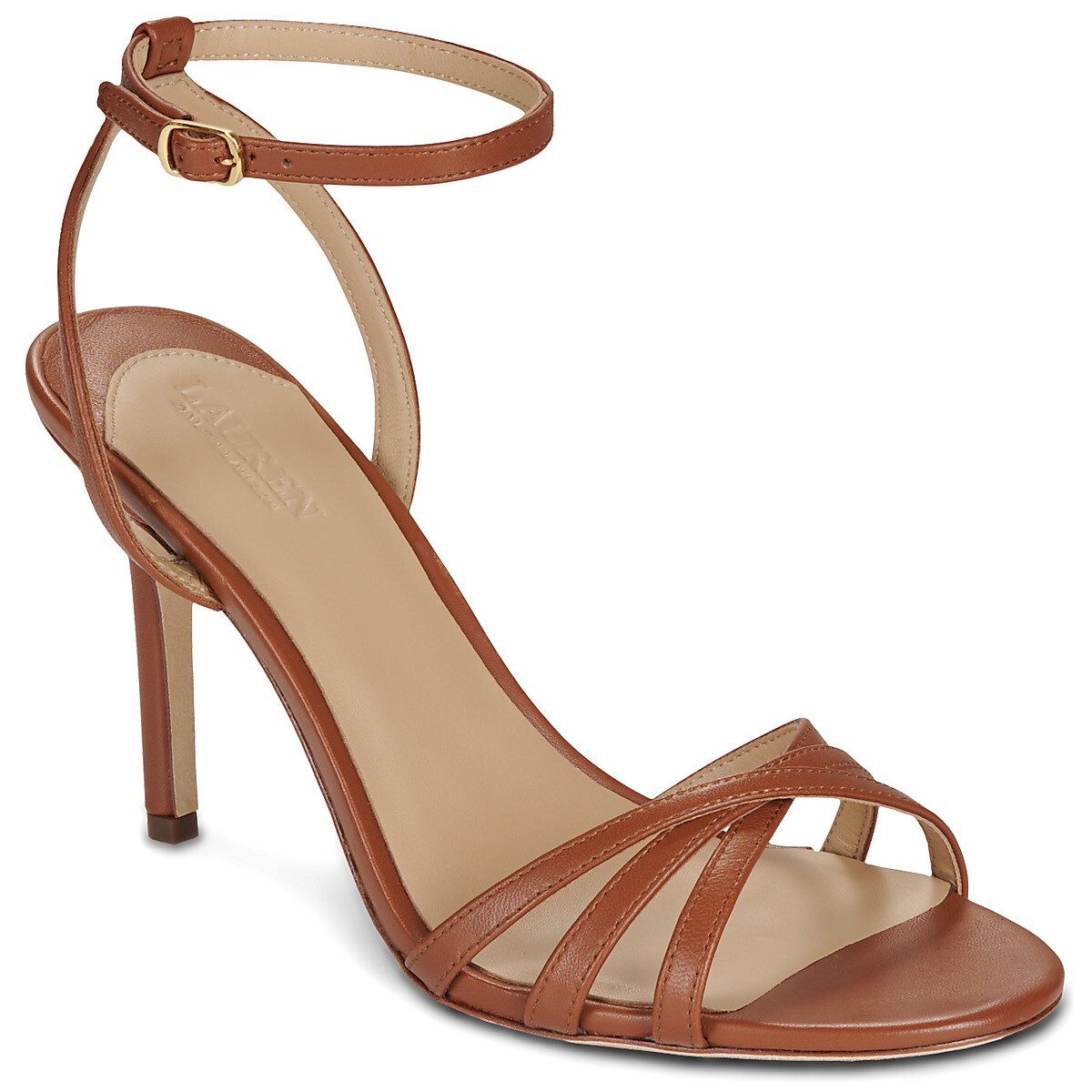 Lauren Ralph Lauren  KENDYL-SANDALS-HEEL SANDAL  Hnědá