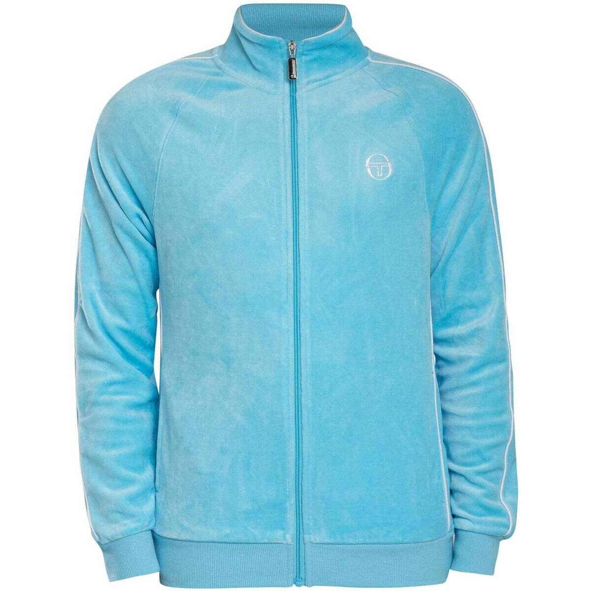 Sergio Tacchini  Tasso Velour Track Top Jacket Baltic Sea/White  Modrá