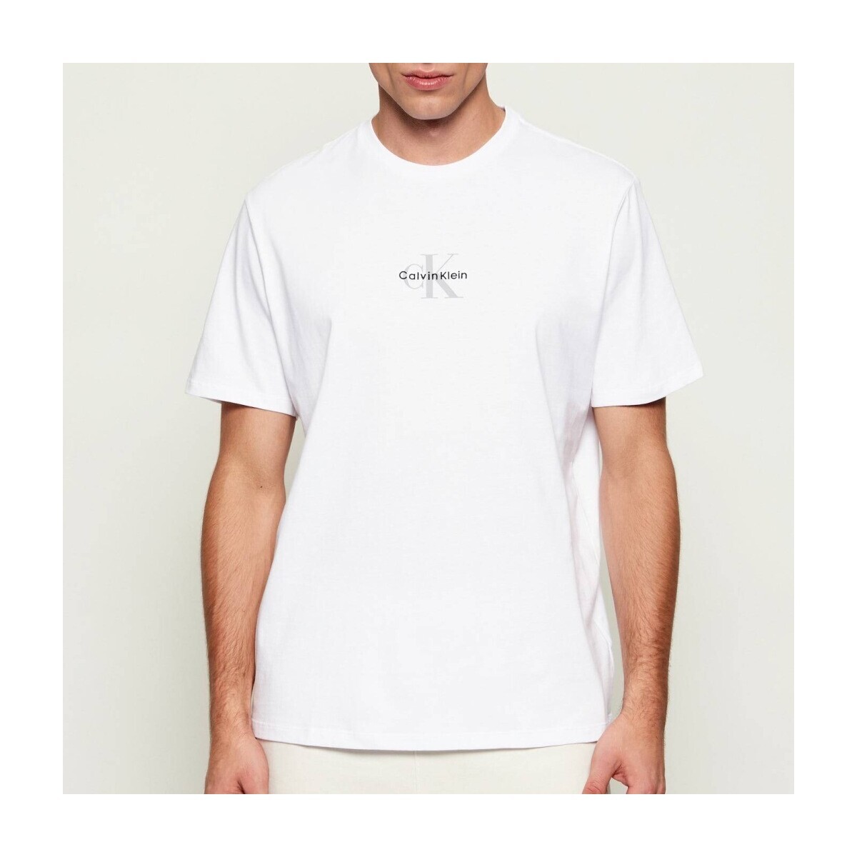 Calvin Klein Jeans  Camisetas Hombre Modèle Lv04rb866g Ss 30s  Bílá
