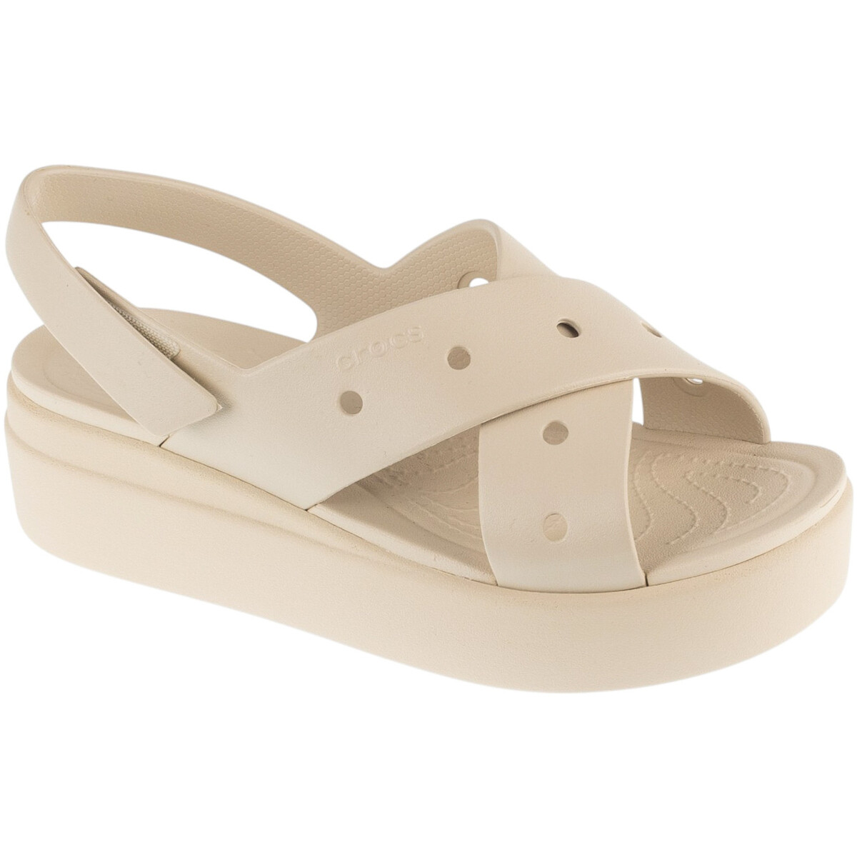 Crocs  Brooklyn 4U Cross Strap Sandal W  Béžová