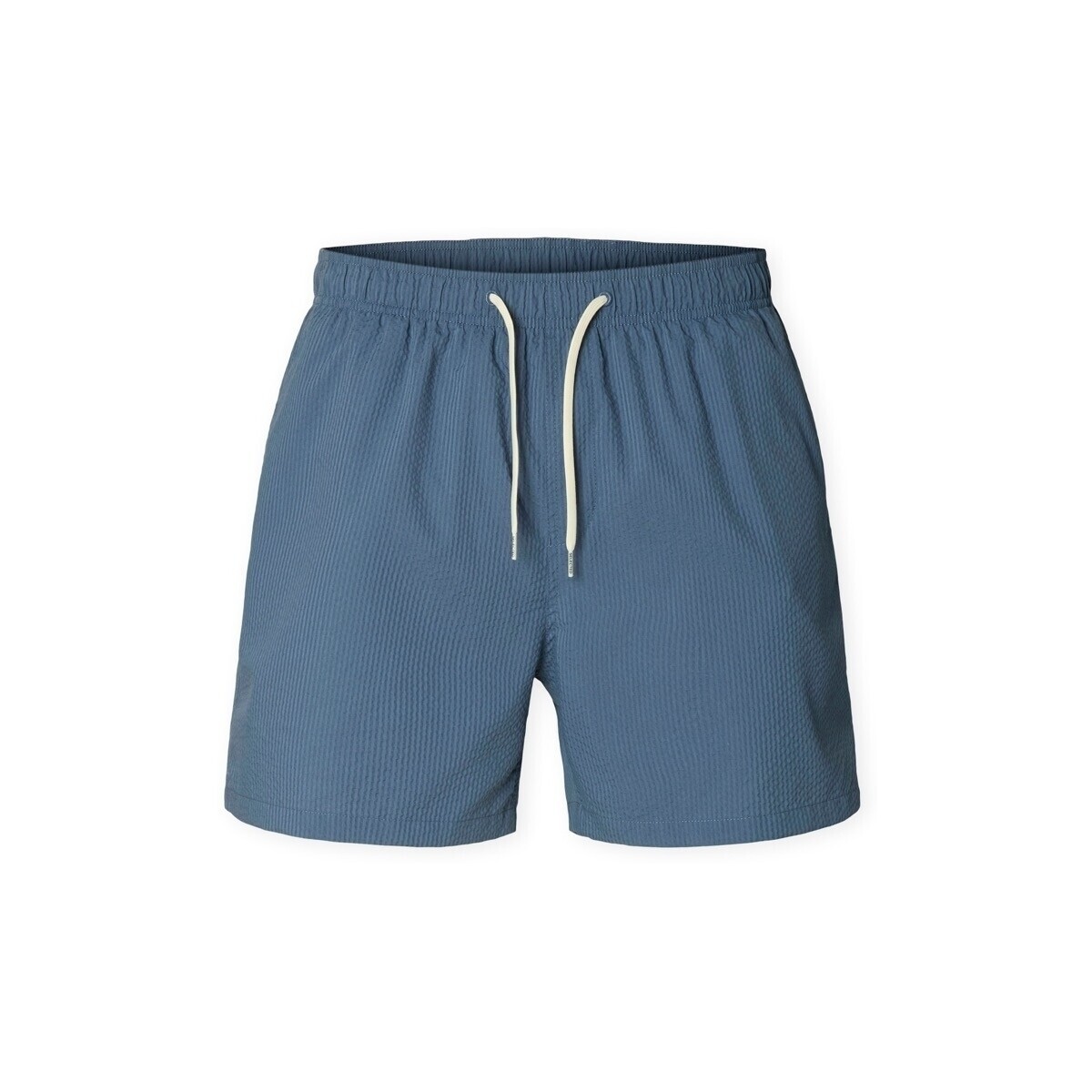 Selected  Cooper-Seersucker Swim Shorts - Blue Mirage  Modrá