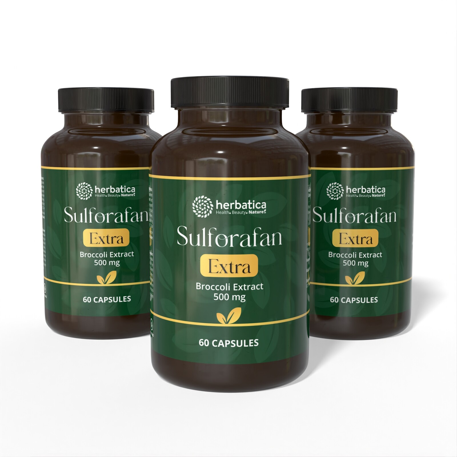 Zvýhodněný set: 3x Sulforafan EXTRA – extrakt z brokolice 500 mg, 60 kapslí – Herbatica