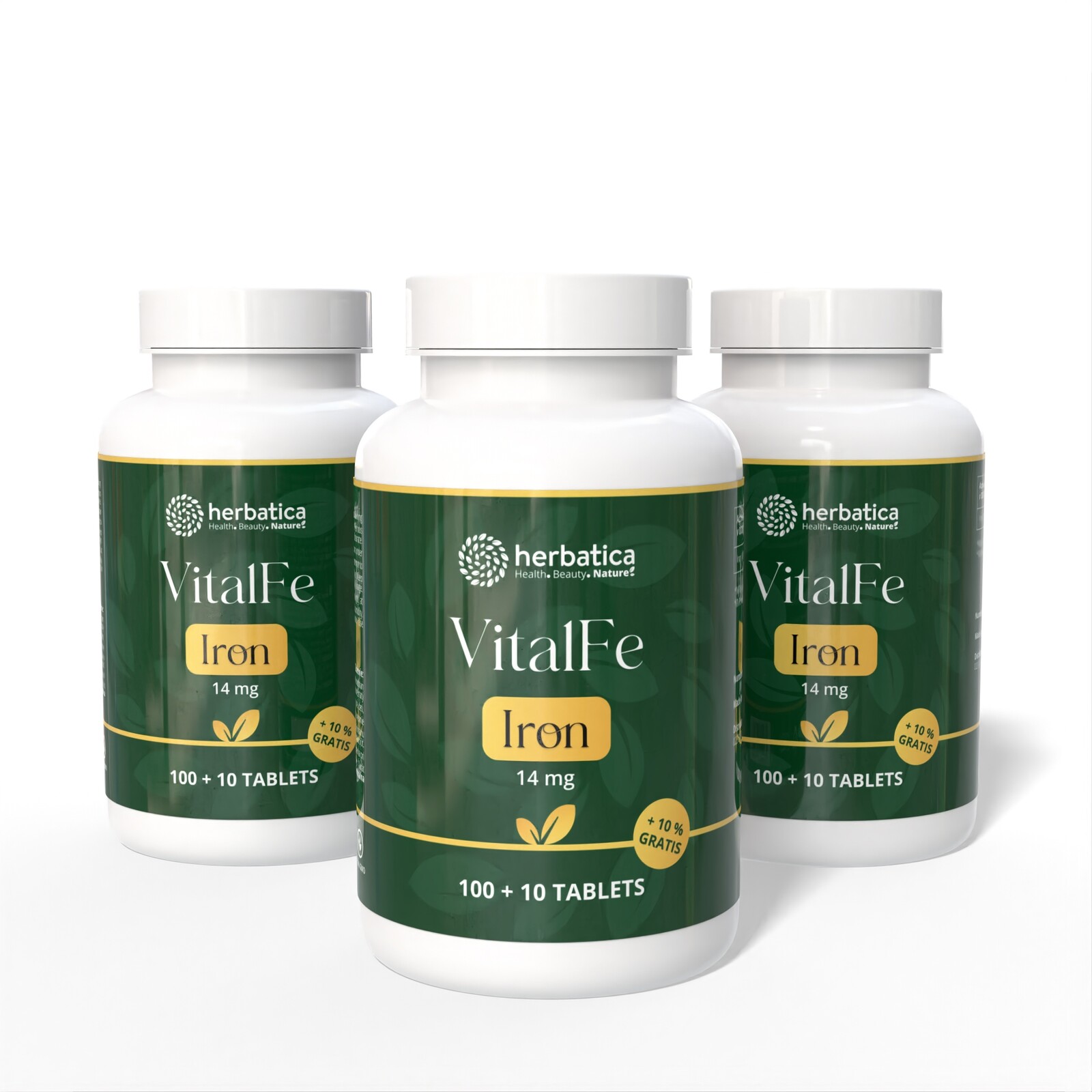 Zvýhodněný set: 3x Železo 14 mg – 110 tablet – Herbatica