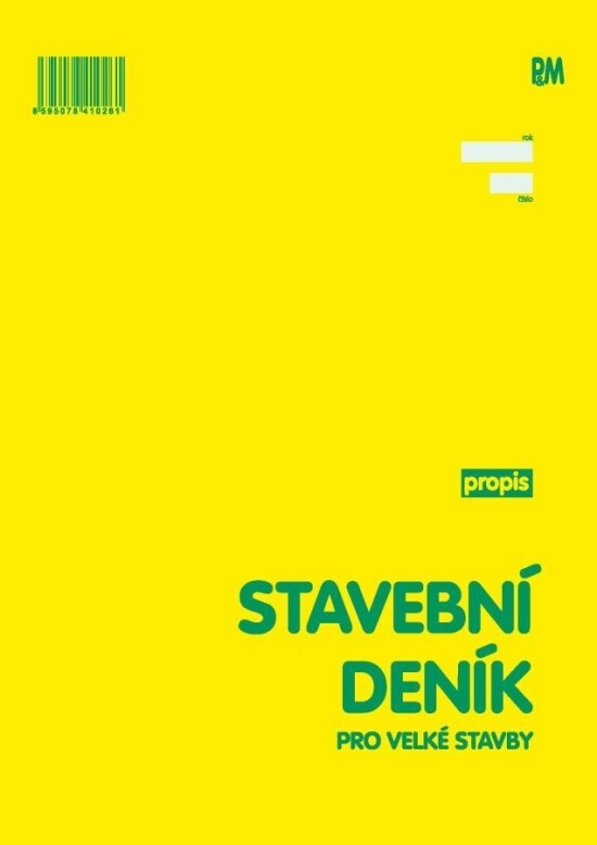 P&M Stavební deník A4 propisovací - 1026