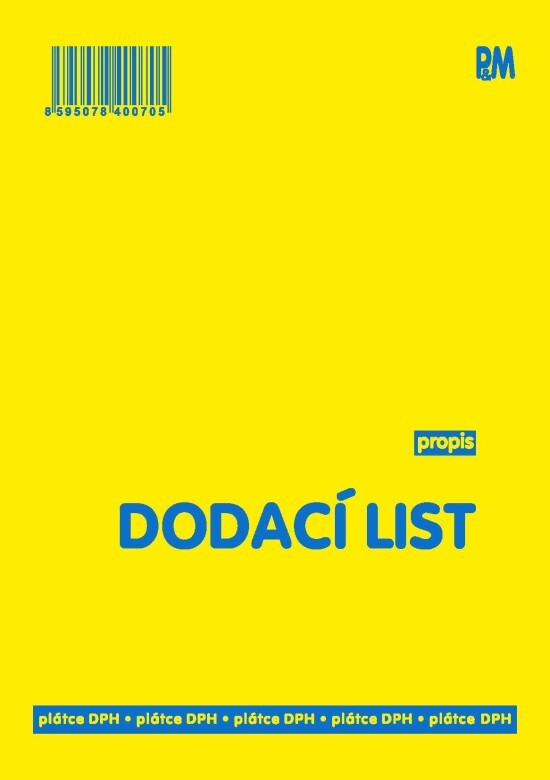 P&M Dodací list plátce propisovací - 661
