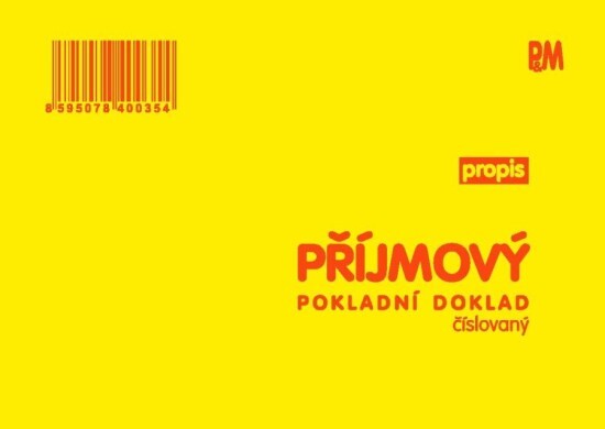 P&M Přijmový pokladní doklad číslovaný propisovací - 35