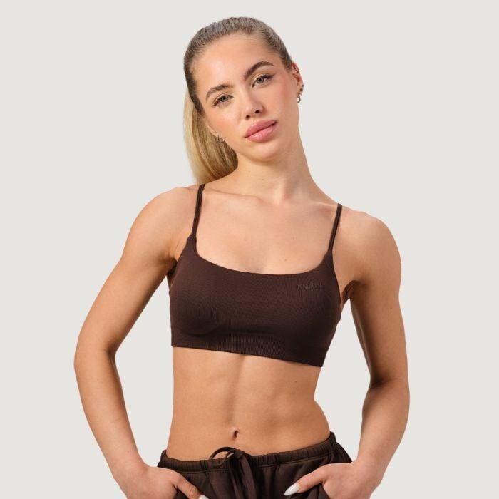 GymBeam Bezešvá sportovní podprsenka NEO Mocha
