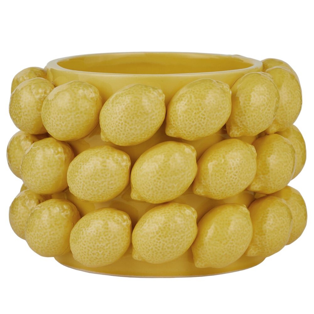 LEMON Květináč 13 cm - žlutá