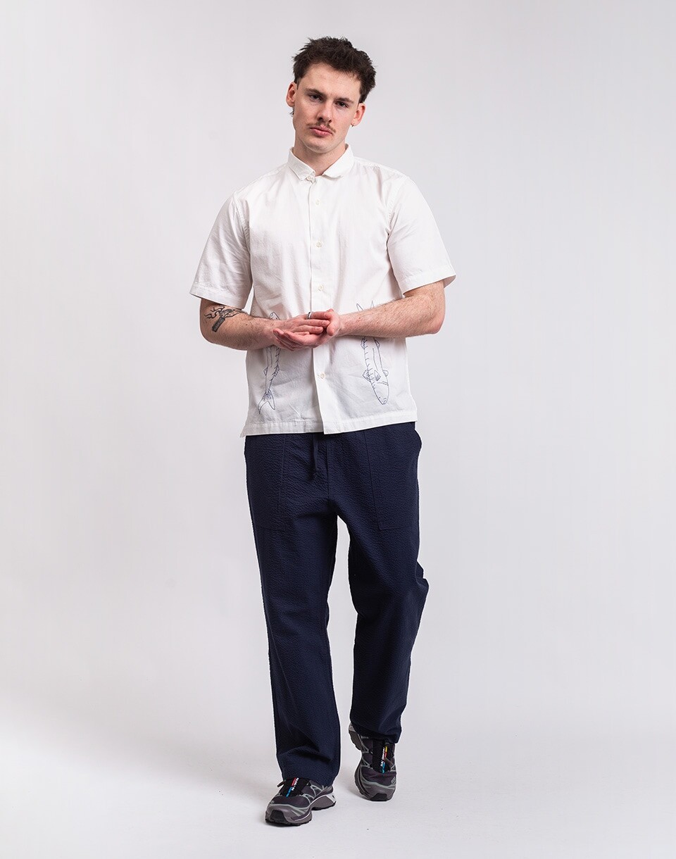 Service Works Seersucker Chef Pants DARK NAVY M