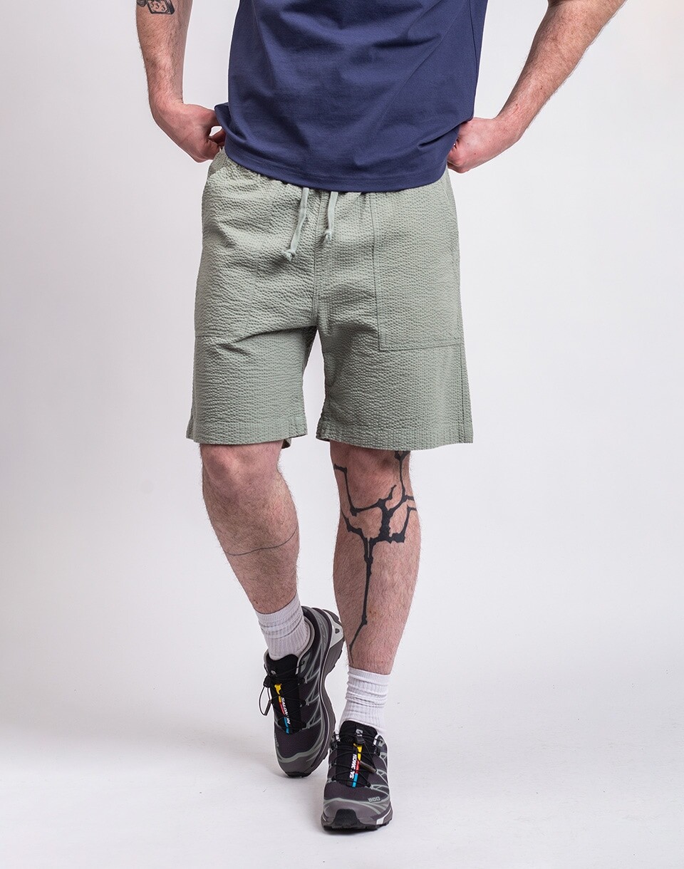 Service Works Seersucker Chef Shorts SAGE M