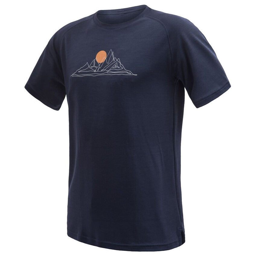 Pánské funkční triko Sensor Merino Blend Moon Velikost: XXL / Barva: tmavě modrá