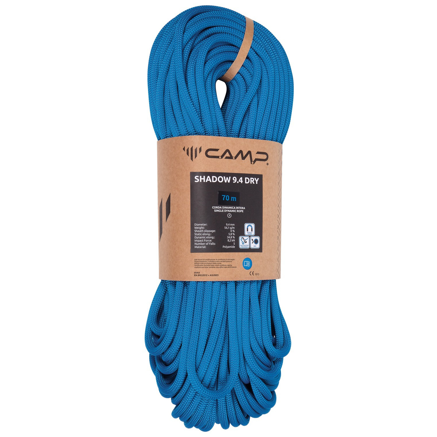 Lezecké lano Camp Shadow 9.4 Dry - 70m Barva: modrá