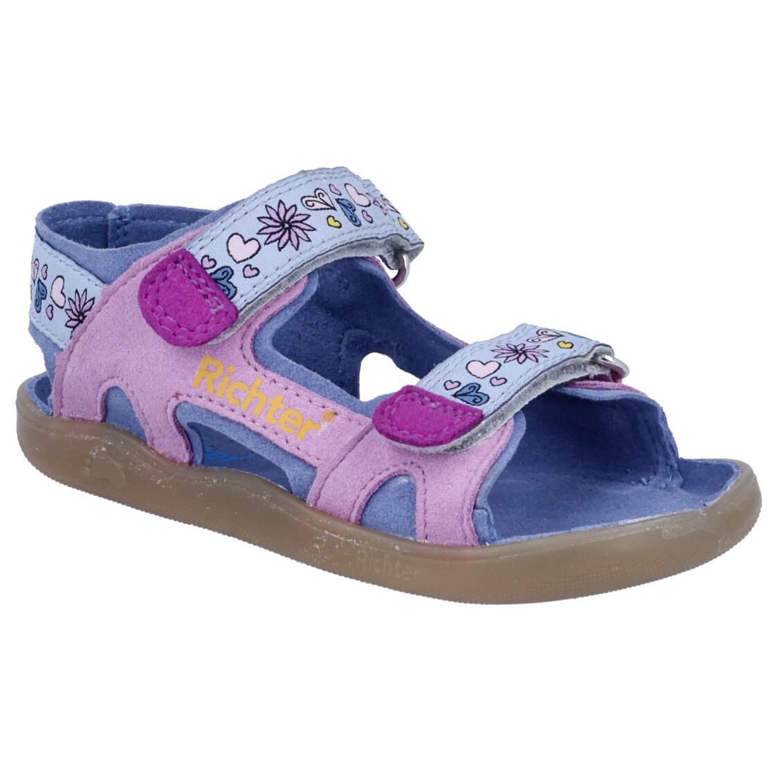 Dětské sandály Richter Lucky Cameo/Pink/Flieder Velikost bot (EU): 27 / Barva: modrá/růžová